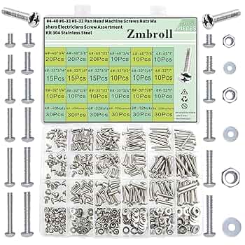 Amazon.co.jp: Zmbroll なべ頭小ネジ #4-40#6-32#8-32 ナット